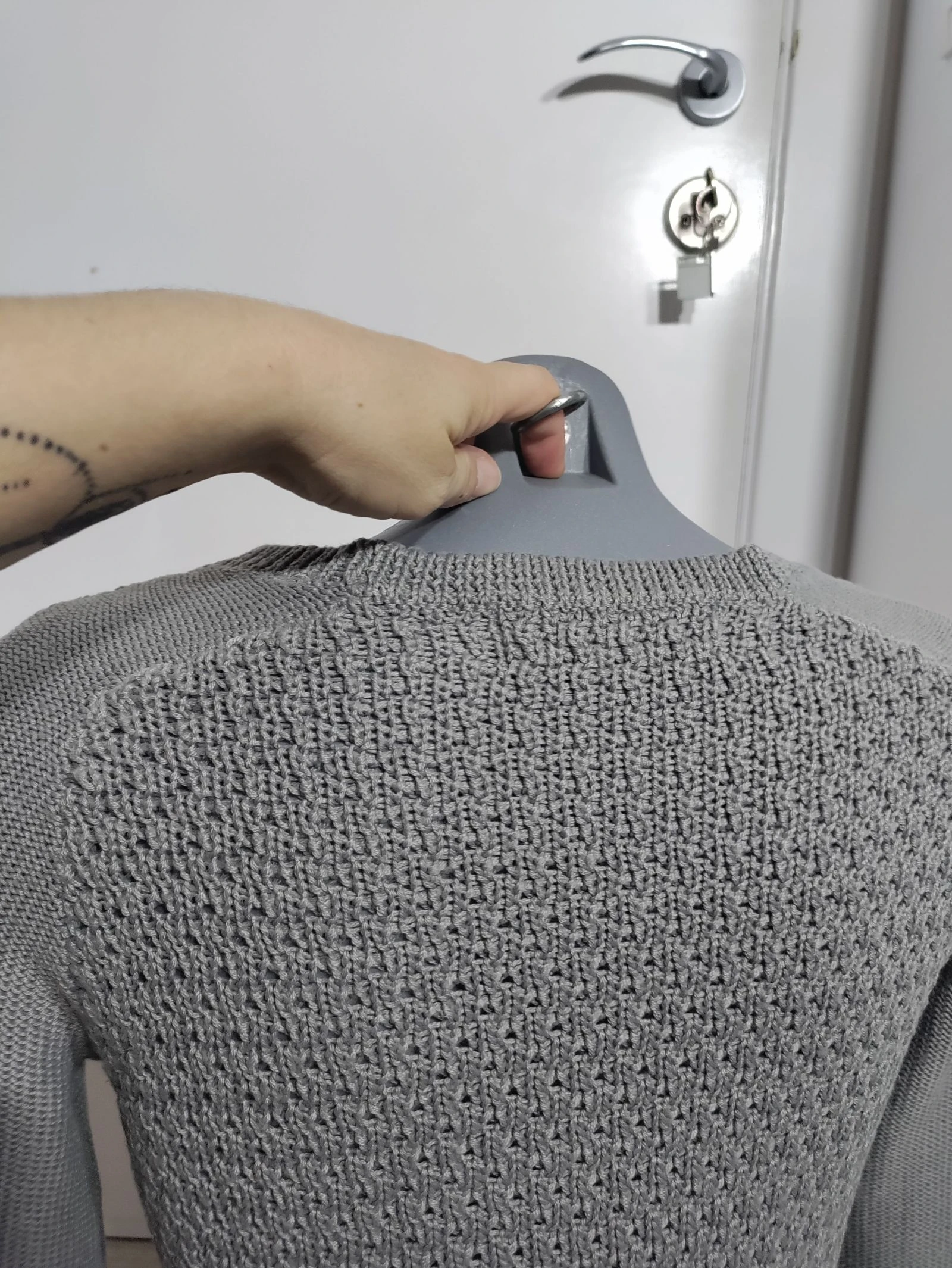 🧶 Zara Knit Twisted Grey Sweater – Size S – photo 7
